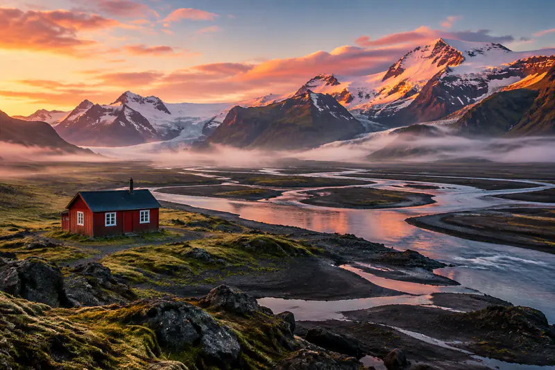 Golden hour in the Icelandic highlands